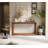 Solid Wood Veneer Console Table-436581907