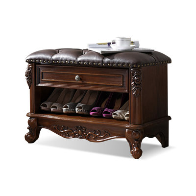 Walnut  Upholstered Bench