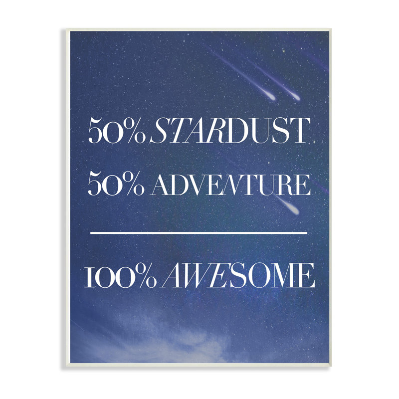 «Davy Blue Atmosphere Stardust Adventure Awesome Space», art sur toile, H 15 po x l 10 po x P 0,5 po, Plaque murale
