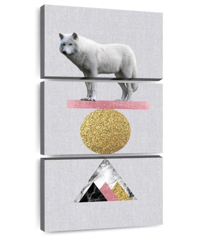 Balancing Wolf, 27" H x 12" W