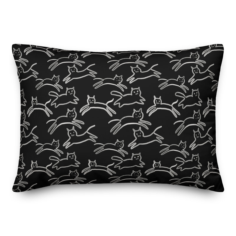  Throw Pillow, 14"H x 20"W, Black