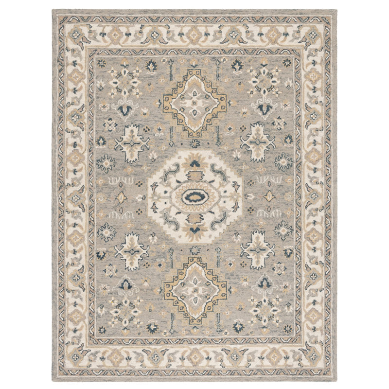 Vahakn Hand Tufted Wool Oriental Rug, Rectangle 5' x 8'