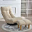 Lazy For balcon Stargazing - Chaise réglable avec décompression 3D, 14 appuis-tête, rembourrage en métal et en bois, dossier inclinable simple blanc 3 couleurs, siège à ressorts intégré, éponge élastique à mémoire de forme,