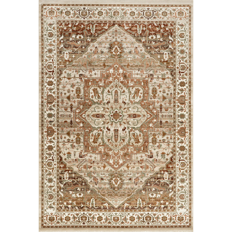 Tapis à franges Oliveira, Rectangle 5 pi x 7 pi 10 po