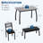 43" Dining Table Set for 4 with Bench & 2 Chairs, Industrial Wooden Dinette Set for Small Spaces-51337511-51337509