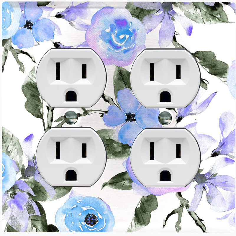 Patterned 4 - Gang Toggle Light Switch Standard Wall Plate