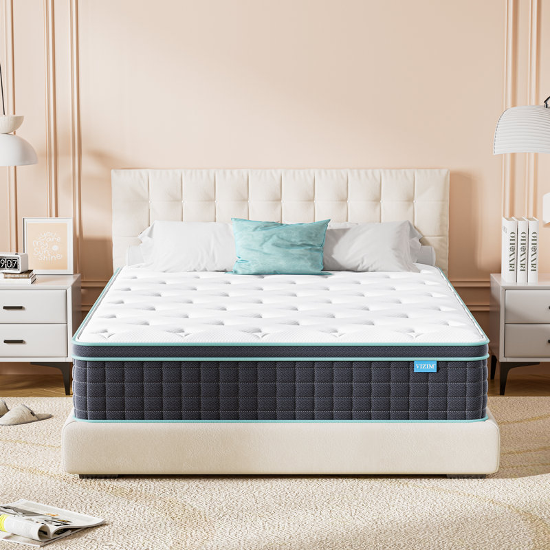 10''/12'' Medium Firm Memory Foam Mattress with Individual Pocket Springs for Motion Isolation, Twin, 12"