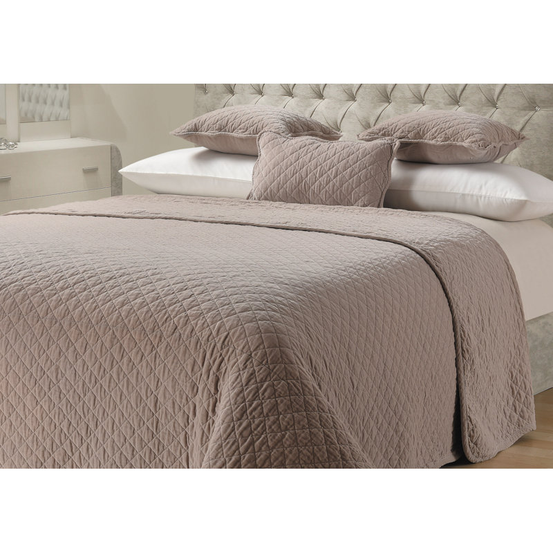 Moriani Premium Cotton Velvet Luxury Heavyweight Throw, Cream, W265cm x L265
