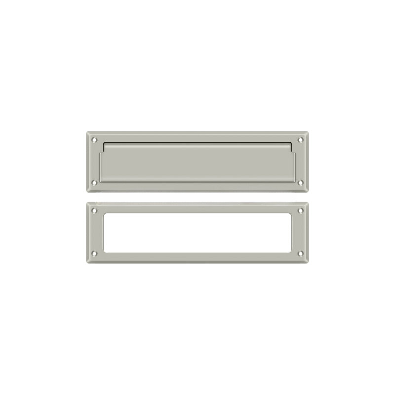 Deltana MS211U15A Mail Slot 13-1/8" with Interior Frame in Antique Nickel, Brushed Nickel