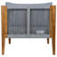 Ensemble de conversation d'extérieur en bois d'acacia 5 personnes avec corde et coussins Monroe-129155647