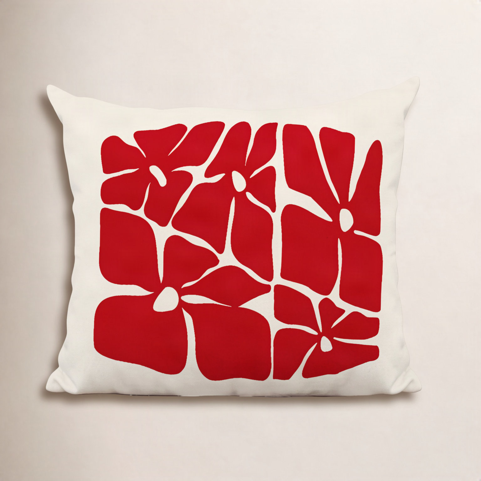 Polyester Throw Pillow, 17W" x 17H", Red