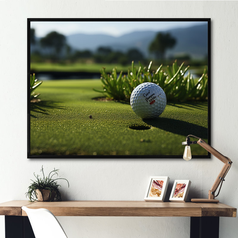 Golf Precision Putt III - impression, H 30 po x l 40 po x P 1,5 po, Cadre flottant noir