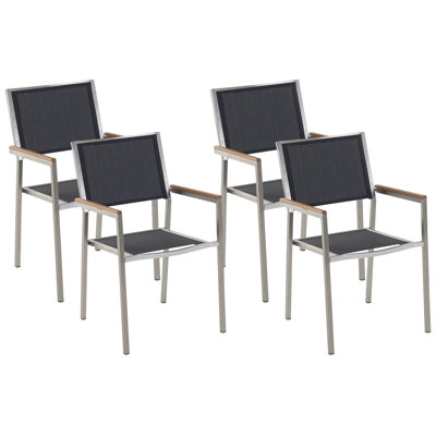 Faggion Stacking Patio Dining Armchair with Cushion