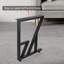 Heavy Duty Metal Table Legs - Industrial Black Steel, Square Design - Strong Load-Bearing, Easy Install - 2-Pack, 28x24 Inch