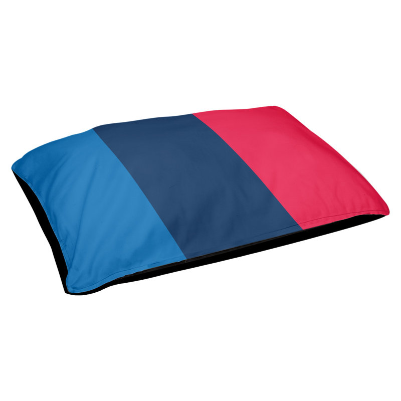 Coussin extérieur Philadelphia, Moyen (l 28 po x P 18 po x H 9,5 po), Bleu / bleu marine / rouge