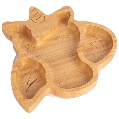 Tiny Dining - Children's Bamboo Suction Unicorn Plate