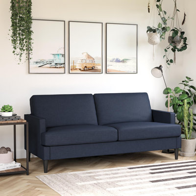 Aklima 181.6Cm Linen Square Arm Sofa