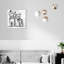 Animal de compagnie Yorkie croquis blanc moderne - cadre flottant sur toile-71080045-71080037