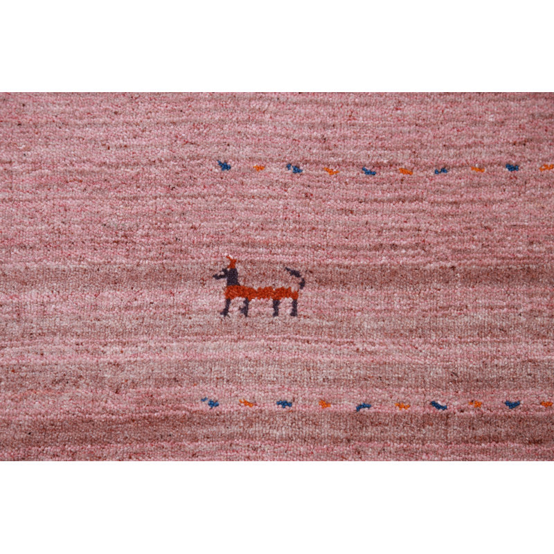 Tapis tribal rose Gabbeh 8 x 10