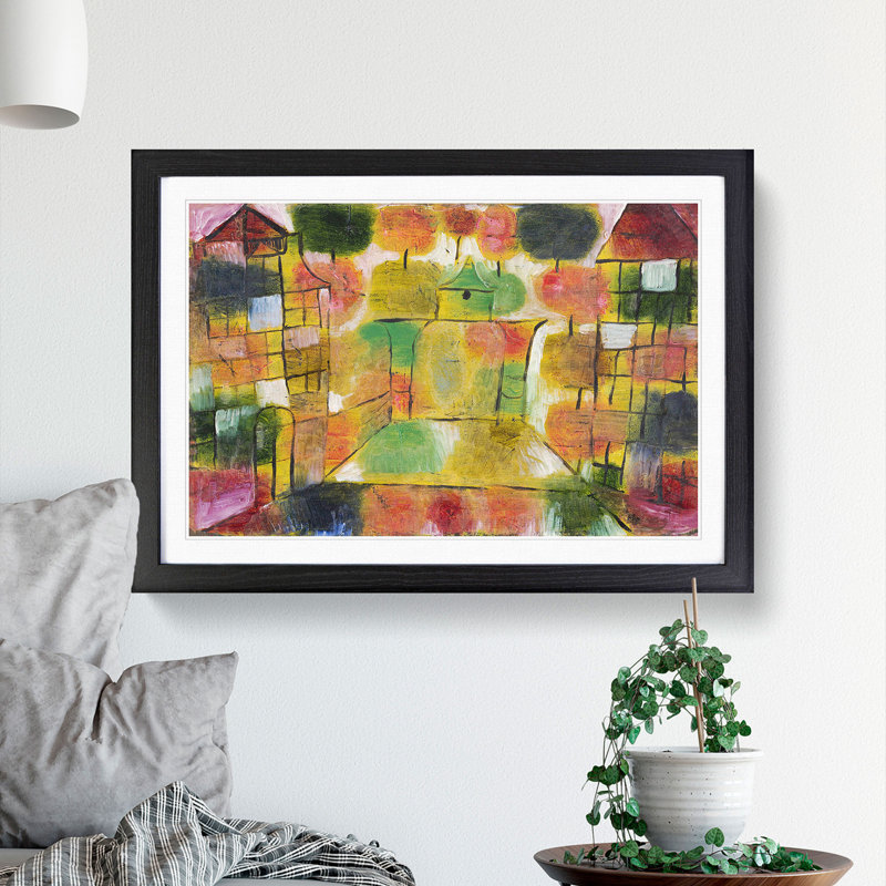 Tree and Architecture by Paul Klee - Picture Frame Painting, Black, 27cm H x 36cm W x 2cm D