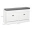 HOMCOM Shoe Storage Bench, Flip Drawers, Shoe Cabinet, Seat Cushion White