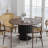 52" Two-tone Round Oak Dining Table with Solid Wood Pedestal Modern Kitchen Table for Living Room Dining Room Seats 6-89231940-89231941