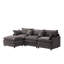 Canapé modulaire de 105 po en tissu de chenille rembourré de 105 po avec canapé à 3 places et repose-pieds-2085357405