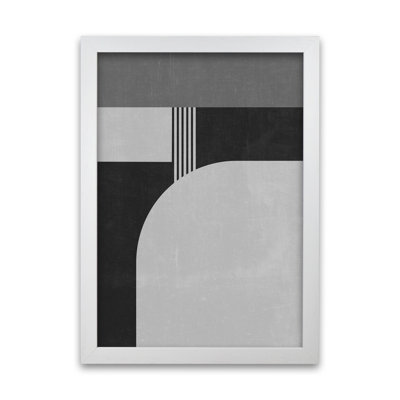 Mid Century Black and White A 1 Piece Wall Art