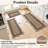Non-Slip Scalloped Kitchen Rug Set 3PCS, Washable Low-Profile Jute Mats