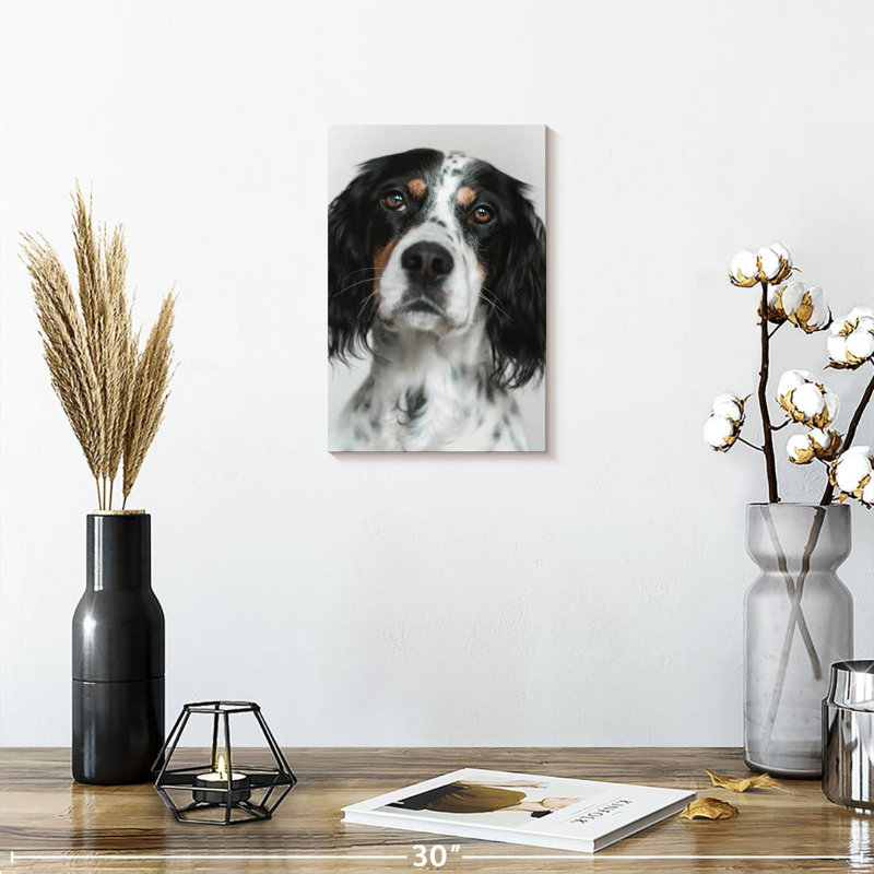Brampt English Setter Dog, 12" H x 8" W