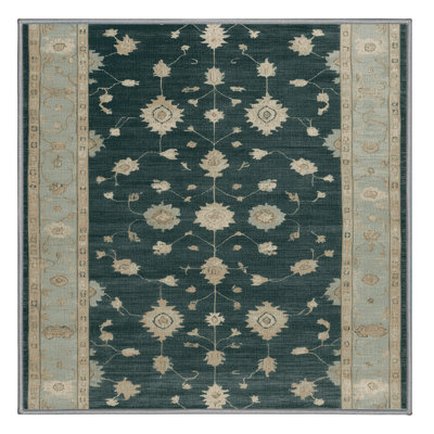 Machine Washable Overdyed Green Area Rug