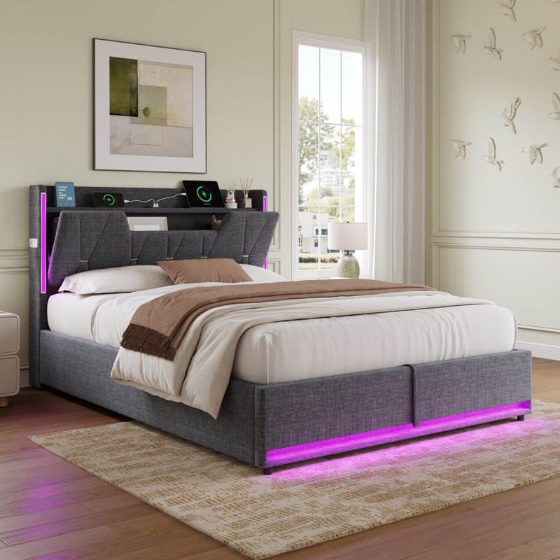 Upholstered Ottoman Bed, 4FT6