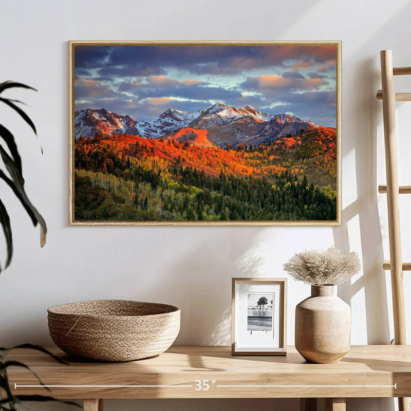 Mont Wasatch, Cadre flottant en bois naturel, 25 po x 17 po