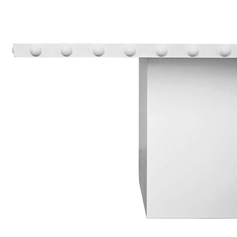 Oak Dining Table, Matte White