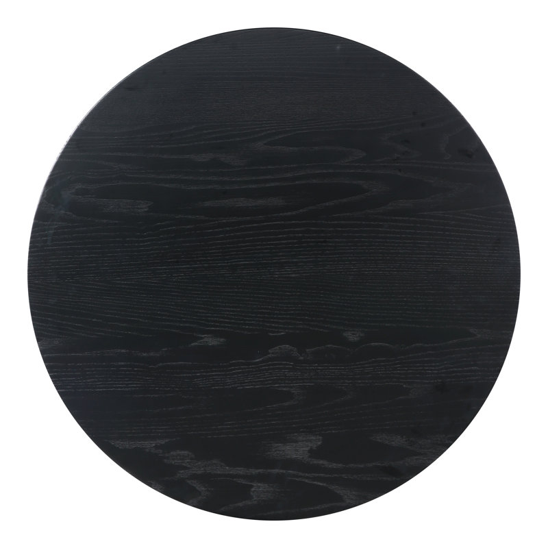 Counter Height Ash Solid Wood Dining Table, Black Ash