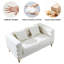 Canapé modulaire 60 pouces 2 places, canapé modulaire en tissu Comfort Teddy, assise douce avec 2 coussins pour le salon, la chambre à coucher, le bureau, blanc-1528907930