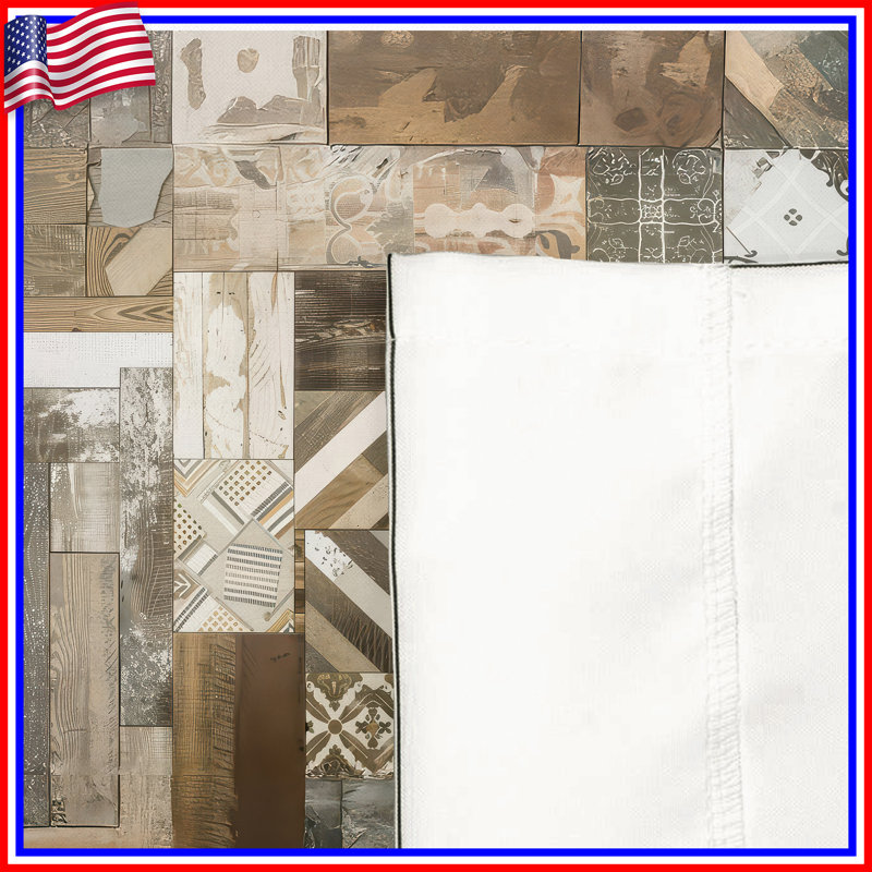 Amelkis Patchwork Shower Curtain, 93"H x 70"W