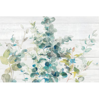 " Eucalyptus I On Shiplap Crop " by Danhui Nai