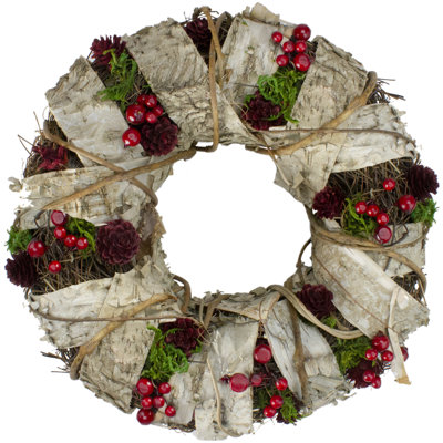 Natural Twig and Pine Cone Artificial Christmas Wreath