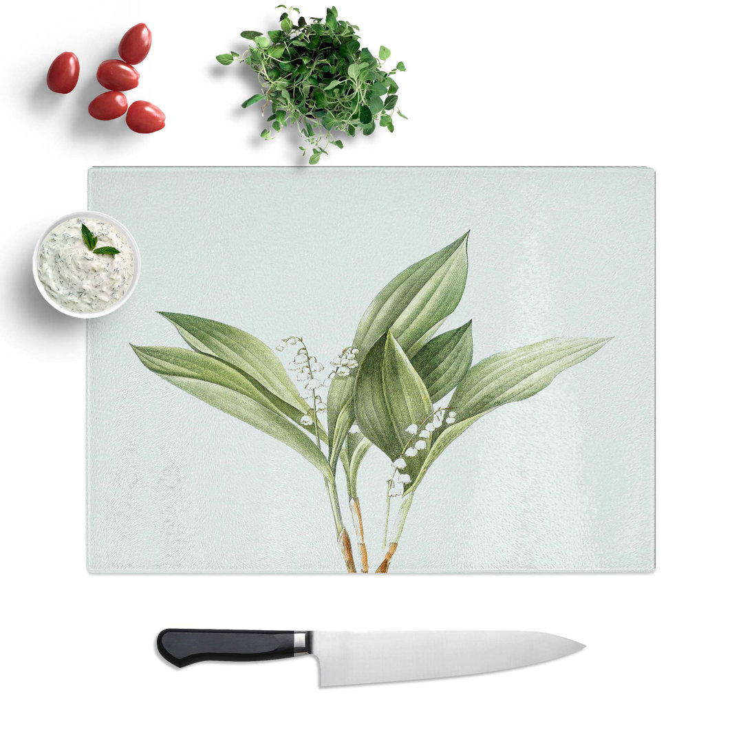 Glass Lily of The Valley by Pierre-Joseph Redoute Chopping Board