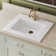 21'' x 18'' White Rectangular Vitreous China Drop-in Bathroom Sink with Overflow