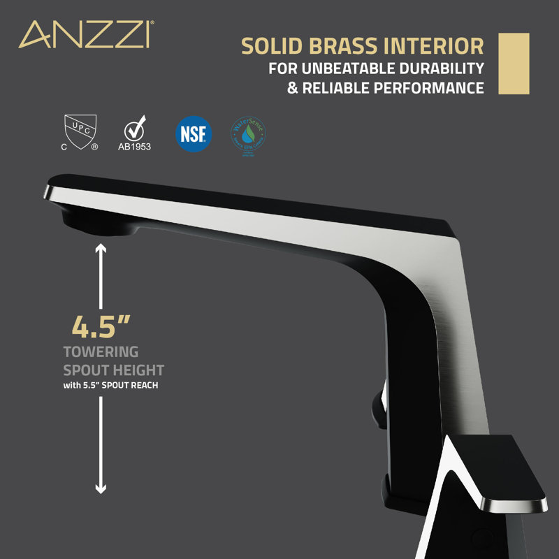 Matte Black and Brushed Nickel 2-Handle Widespread Bathroom Faucet