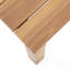 Table d'appoint en bois à lattes élégantes, style minimaliste, 49 x 49 x 39 cm, marron, assemblage requis (plateau inclus), dimensions : 49 x 38 cm (L x P x H).