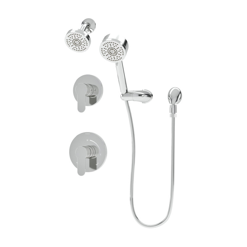 Identity HydroMersion Double Handle Shower System, Polished Chrome