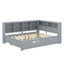 Full Wooden Daybed With Trundle, Storage Shelf And USB Charging Ports-1830694656