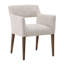 Booker Oak Wood Upholstered Dining Chair, Cream