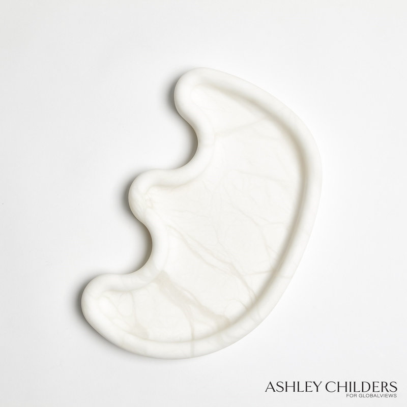 Amera Alabaster Tray, White
