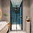 Universal Pivot Shower Door With 1/4" Tempered Glass - Matte Black, 1 3/8" Adjustable, 36000 Open And Close Tests, Leakage- Function Adjustment, Glass, Inspections, Leak Nature
