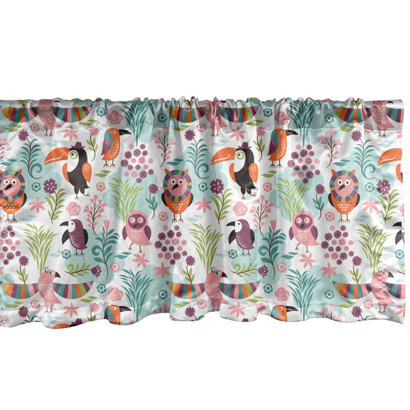 Ensemble de 2 cantonnières tropicales Ambesonne, L 54 po x L 18 po