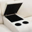 Canapé Power Lift avec 2 porte-gobelets et boîte de rangement, alimentation USB.  Siège de cinéma maison, meubles rembourrés de l'espace de vie principal, canapé-lit, lin-1278062264